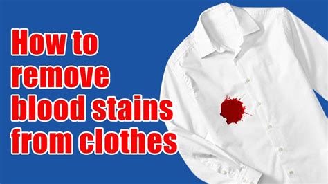 how to get fake blood off of clothes|remove blood stains from shirt.